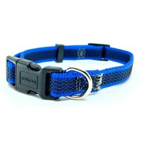 Nobleza obojok z pogumovaného popruhu 1,5 x 25 - 40 cm modrý